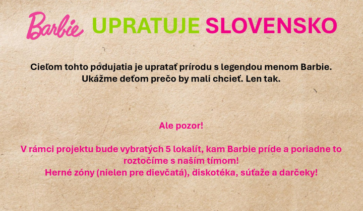 Aktuality / Barbie upratuje Slovensko - foto